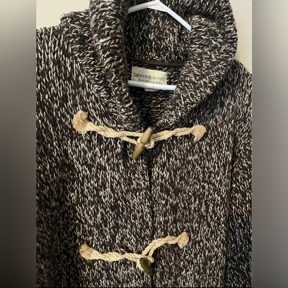 Ralph Lauren Large Wool Blend Knit Toggle Cardigan - Picture 3 of 6